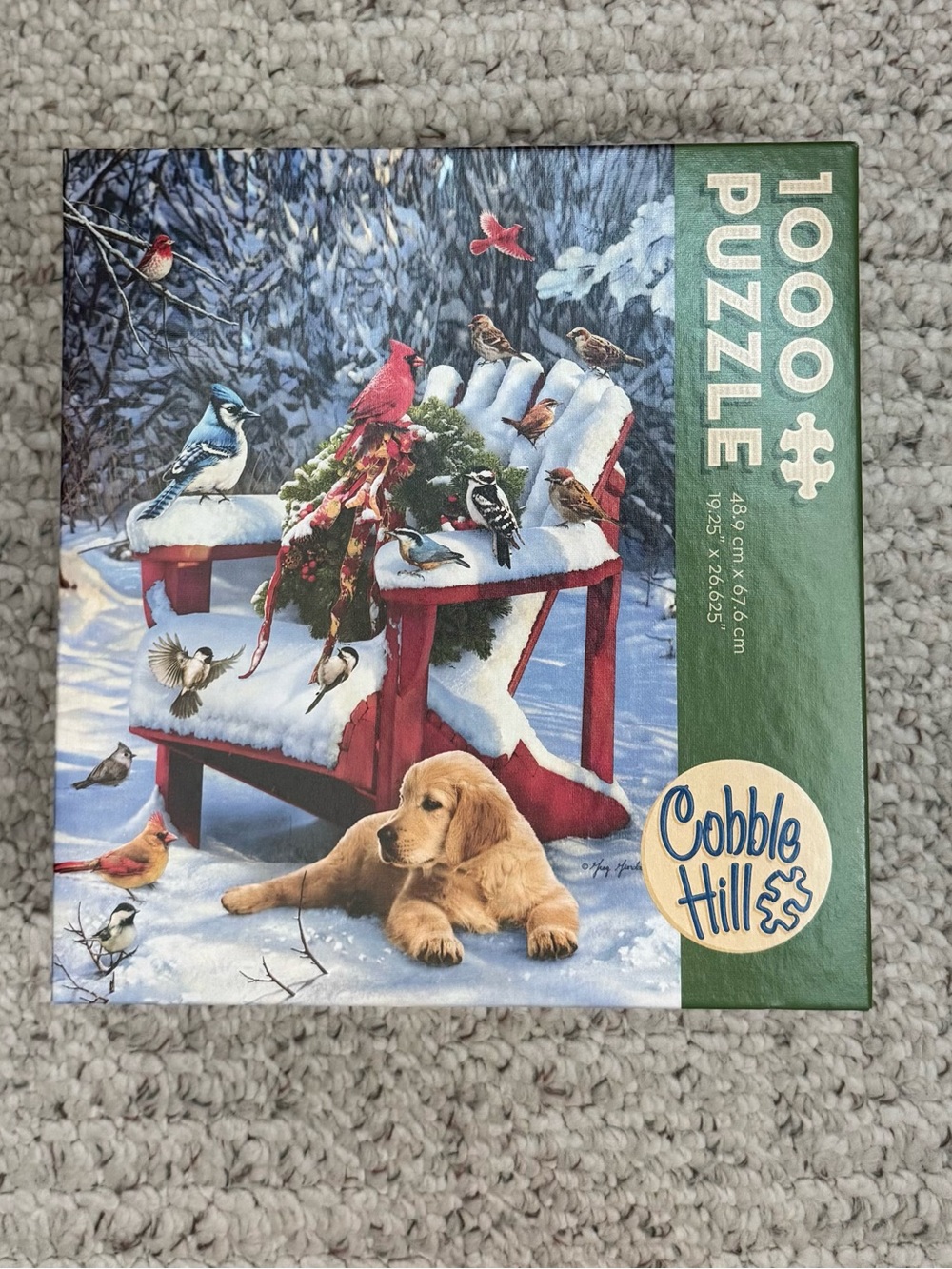1000-Piece Puzzle Winter/Birds/Puppy - Picture 1 of 2